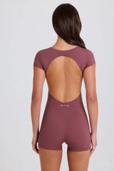 Open-Back Unitard in Acai