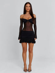 Vyorix ZENYA MINI DRESS BLACK