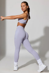 Full Length Leggings with Pockets in Soft Lavender