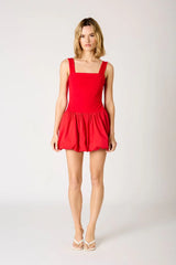 Poplin Bubble Mini Dress