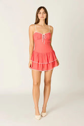 Double Layered Dropwaist Mini Dress