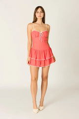 Double Layered Dropwaist Mini Dress