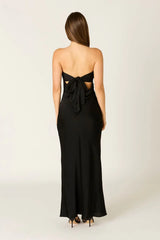 Tie-back Strapless Maxi Dress