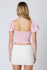 Twisted Puff Sleeve Top