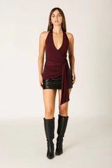 Stretch Jersey Wrap Top