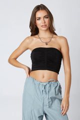 Slinky Ruched Tube Top