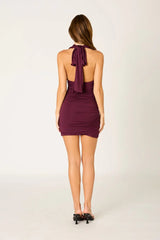 Ruched Stretch Mini Dress