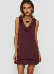 Swade Mini Dress Crinkle Plum