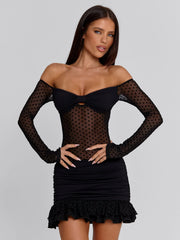 Vyorix ZENYA MINI DRESS BLACK