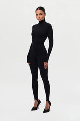 Naked Turtleneck Jumpsuit with Stirrup