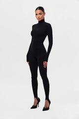 Naked Turtleneck Jumpsuit with Stirrup