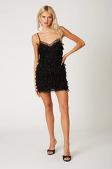 Lace Ruffle Mini Dress