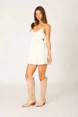 Sweetheart Ruched Babydoll Romper
