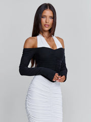 Vyorix TAHITI MAXI DRESS WHITE/BLACK