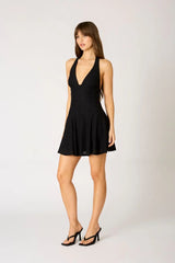 Lace Halter Mini Dress