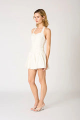 Cotton Halter Mini Dress