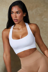 Mindset - Cut Out Define Luxe Sports Bra in White