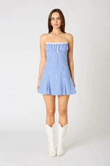 Milkmaid Gingham Mini Dress