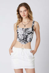 Newspaper Corset Top