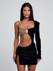 Vyorix AURELINE MINI DRESS BLACK