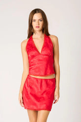 Halter Bias Top