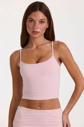 Modal Cropped Tank Top in Blush