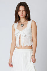 Eyelet Tie Top