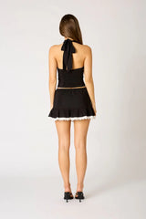 Pleated Halter Corset Top