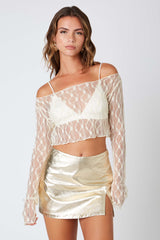 Floral Lace Cropped Top