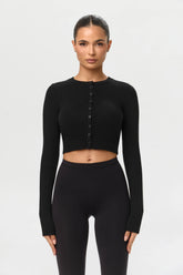 Knit Cropped Cardigan Top