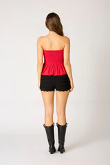 Smocked Peplum Top