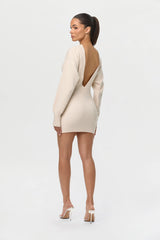 Knit Open Back Mini Dress