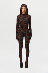 Naked Print Mock Neck Top