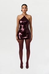 Sequin High Waist Mini Skirt