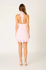 Sequin Halter Mini Dress