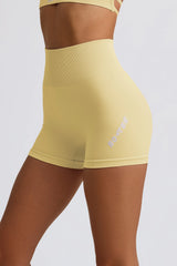 Super Sculpt Seamless Mini Shorts in Butter Yellow