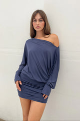 Off-Shoulder Jersey Mini Dress