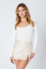 Faux Leather Mini Skirt