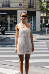 Shift Mini Dress | Sheer Jacquard