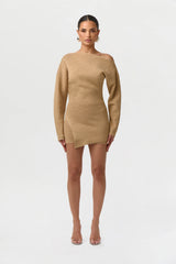 Knit Off-Shoulder Asymmetric Top