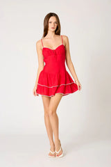 Double Layered Dropwaist Mini Dress