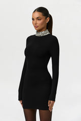 Butter Rhinestone Contour Mini Dress