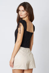 Jacquard Cap Sleeve Corset