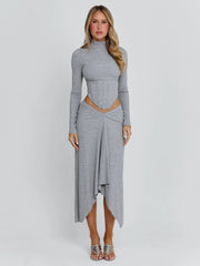 Vyorix AMELIS MAXI SKIRT GREY