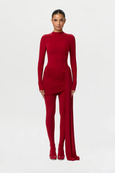 Naked Ruched Drape Mini Skirt