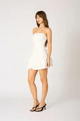 Strapless Ruched Mini Dress
