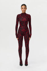 Naked Print Jumpsuit Petite