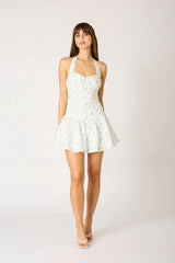 Floral Halter Mini Dress