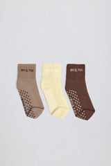 Pilates Sock Bundle in Mocha Multi