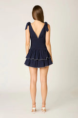 Smocked Waist Mini Dress